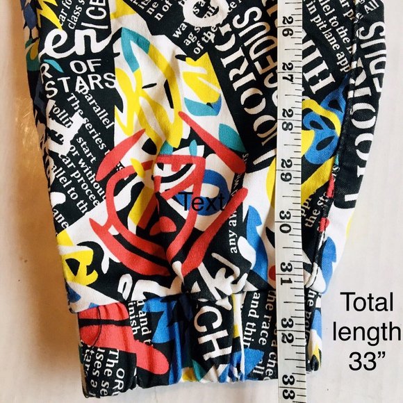 VIP‎ Jeans Urban Graffiti Jogger Style Ankle Faux Cargo Pants Size 7/8 Juniors - Picture 11 of 12